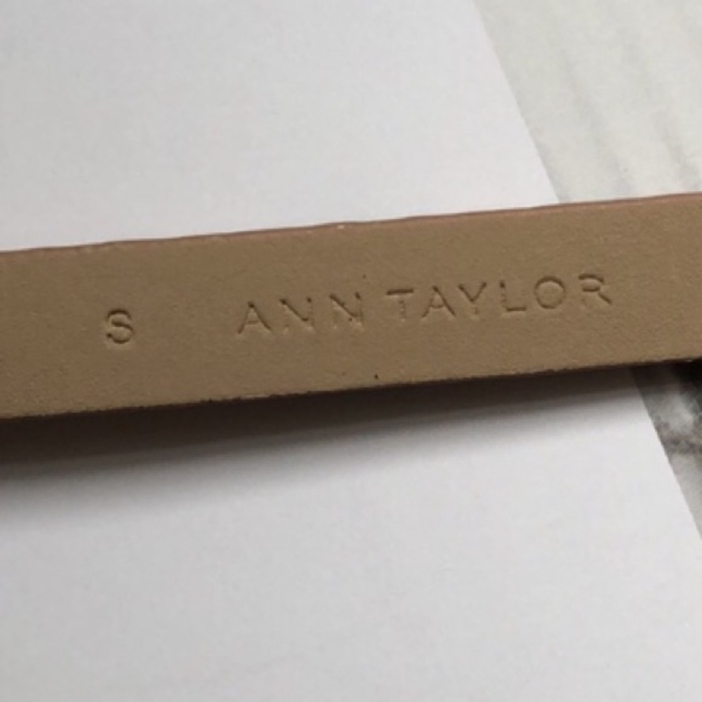 NWT • F R E E • ANN TAYLOR • Leather Snake Animal Skinny Belt w/ Gold Buckle - Picture 8 of 14